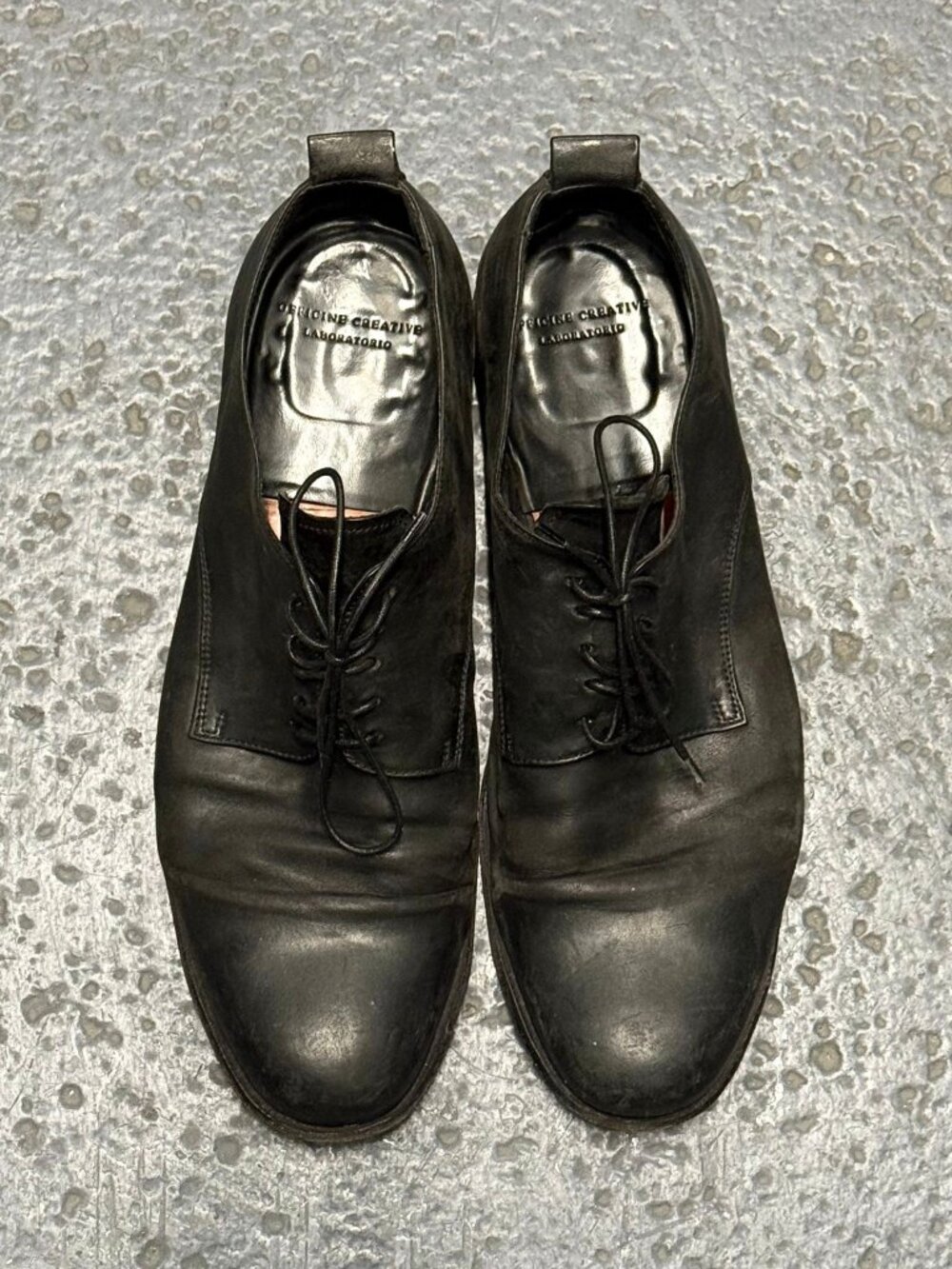 OFFICINE CREATIVE LABORATORIO BLACK LEATHER SHOES